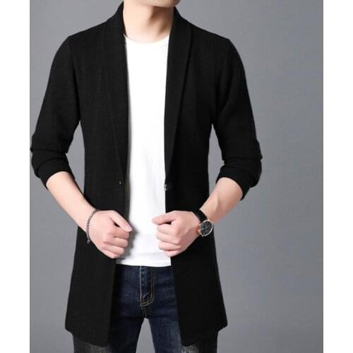 New Cardigan Sweater Knit Coat Mens Fashion Knitted Slim Coats Men Knitwear Outerwear Woolen Sweaters Mens Male clothes