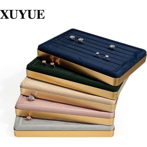 New jewelry prop tray multi-color metal jewelry tray display storage jewelry display props see pallet spot