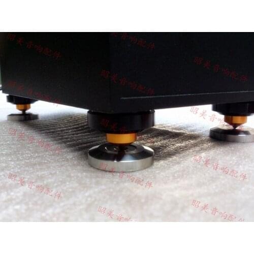 4 pcs / set Diameter 44mm high 26mm aluminum alloy audio foot machine amplifier foot device foot pin to avoid the shock pad foot