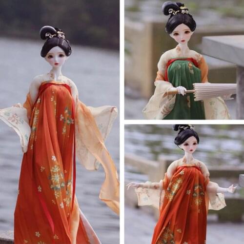 1/6 1/4 1/3 Scale BJD Clothes Doll Accessories Ancient Costume Chinese Hanfu Fairy Dress for BJD/SD YOSD MSD SD13 Big Girl C1162