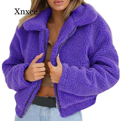 Autumn Winter Elegant Women Faux Fur Coat Thick Warm Soft Casual Loose Zipper Parka Lady Outerwear Overcoat Jacket Plus Size 3X