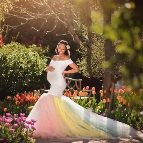 Long Sleeve Maternity Gown Lace Maxi Dress Pregnant Women Clothes Photography Pregnancy Dress Maternity Dresses for Photo Shoot