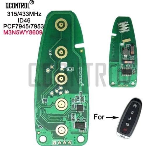 QCONTROL Car Remote Key Electronic Circuit Board for Ford Edge Escape Explorer Taurus Flex Focus PCF7953/7945 BT4T-15K601-Cx