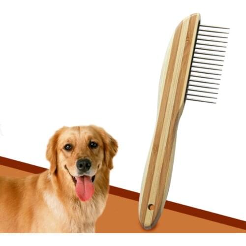 Pets Dog Comb Hair Removal Brush Flea Wooden Handle Comb Dogs Cats Pet Supplies Grooming Pet Comb Cleaning Tool Lice Brush Tool