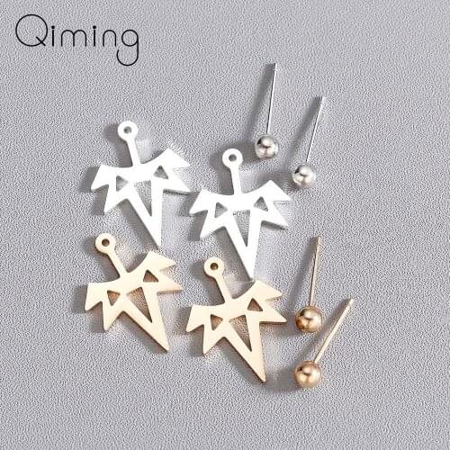 Lucky Wish Falling Star Ear Jackets Stud Earrings Women Geometric Gold Vintage Earrings Female Night Club Gift