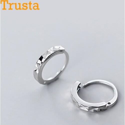Trustdavis Genuine Minimalist 925 Sterling Silver Fashion Mini Hoop Earring For Women Wedding Party S925 Earing Jewelry DS2427