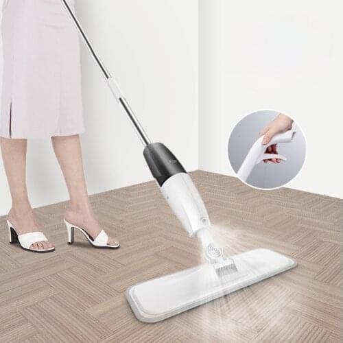 Spray Microfibre Mop No Hand Wash Rectangle Stainless Steel Telescopic Reusable Mop Wood Floor Limpieza Hogar Home Cleaning DG50
