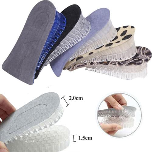 Silicone Height increase insoles For men/women gel insole half pad insoles for feet Hard Wearing shoes invisiable shoe sole