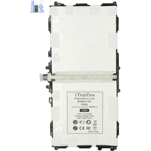 ITopZea 8220mAh T8220E T8220C Replacement Battery For Samsung Galaxy Note 10.1 P600 T520 SM-P601 P601 P605 P607 + Tools