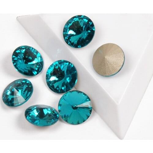 YANRUO Blue Zircon Color Crystal Stone Non Hot Fix Rhinestone Pointback Glass Strass Non Hotfix Rhinestone For Nail Art Gems