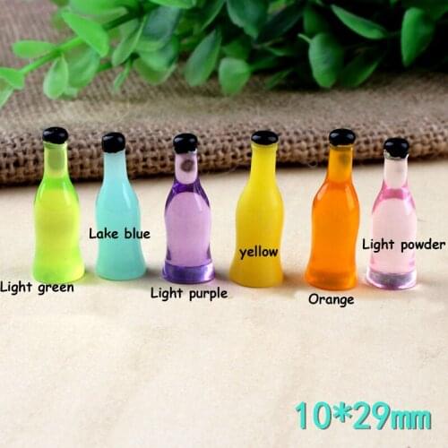 Stereo beverage wine bottle soda bottle DIY bottle keychain pendant earrings DIY material resin jewelry