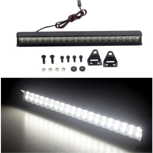 Super Bright Double Row 40 LED Light Bar Metal Roof Lamp for Axial SCX10 D90 1/10 Scale RC Rock Crawler Car