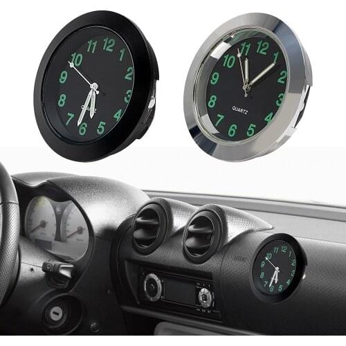 Car Decoration Car Clock Car Air Vent Clip Clock Ornaments Watch Car-Styling Mechanics Quartz Mini Black Silver