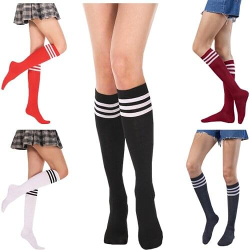 Girls Women Socks Cotton Elastic Sweet Women Candy Colors Rainbow Stripe Casual Retro Socks Hip Hop Skateboard Socks Dancer