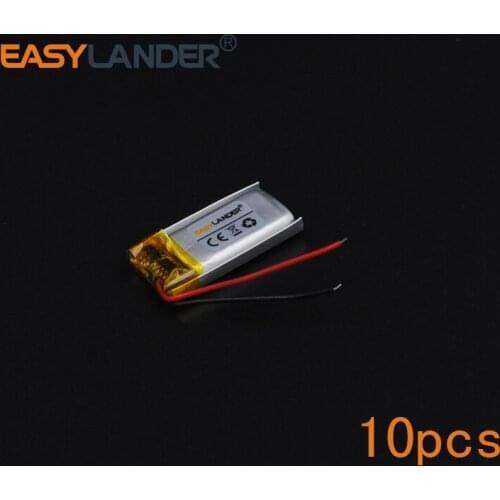 10pcs/Lot 3.7V 105mAh Rechargeable li Polymer Li-ion Battery For bluetooth headset mp3 mp5 Bracelet Wrist Watch 451225