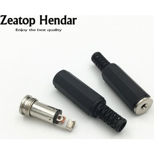 2Pcs 2.5mm Female Stereo Audio Plastic Inline Jack Socket Solder Welding Cable Connector