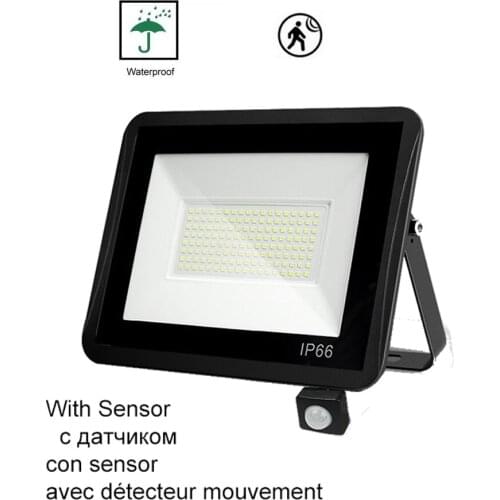 220V 10-100W LED FloodLight Spotlight Exterior Street wall reflector Garden light PIR Motion Sensor Lamp LED Lamp Waterproof Pat
