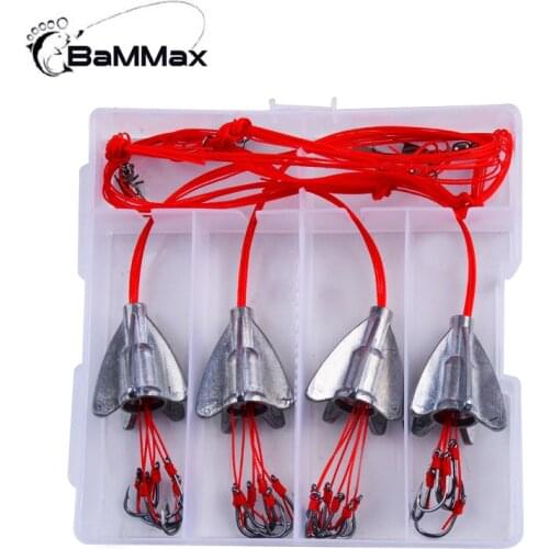 Bammax fishing hook 4pcs Explosion Hook for hanging bottom Anti winding fly fishing tackle Sea Fishhooks pesca