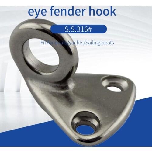 5PCS 316 Stainless Steel Fender Hook Spring Clip Fender Eye Hook Marine Boat Hardware Fending Hook
