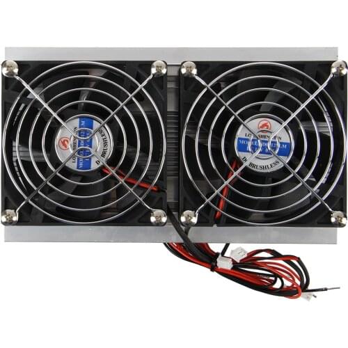 AC 12V 10A 120W Thermoelectric Peltier Refrigeration Cooling System Kit Cooler Double Fan DIY