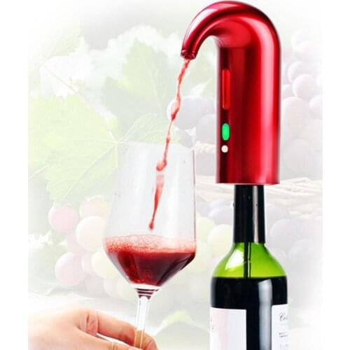 Automatic Wine Pourer Aerator Portable Electric Wine Decanter USB Rechargeable One-Touch Bar Dispenser Decanter Kitchen Tools