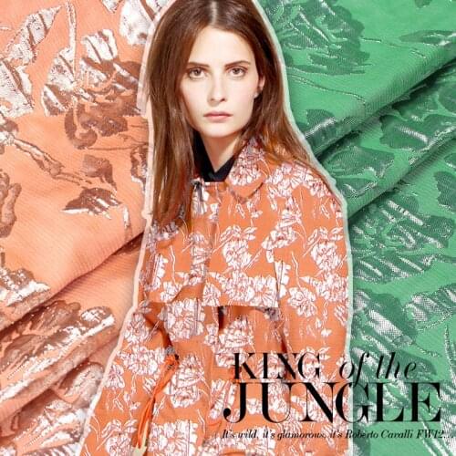 Free shipping! high fashion coat jacquard fabric gold jacquard dress fabric wholesale jacquard cloth