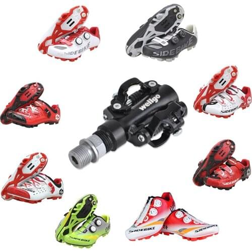 SIDEBIKE Mtb Cycling Shoes Men Self-locking Breathable Bicycle SPD Pedals Mountain Bike Shoes Athletic Riding Superstar Sneakers