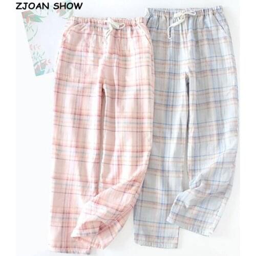 Sweet Floral Dot Animal Gingham Plaid Print Full Length Pants Women Elastic high Waist Loose Casual Long Trousers Sleep Pants