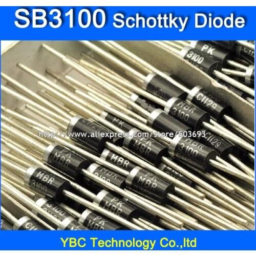 20pcs/lot SB3100 MBR3100 3A/100V Schottky Diode