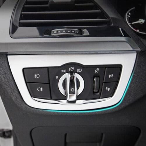 For BMW X3 G01 X4 G02 2018 2019 Car Accessories ABS Plastic Chrome Left Console Lights Lamps Adjustment Switch Frame Cover Trim