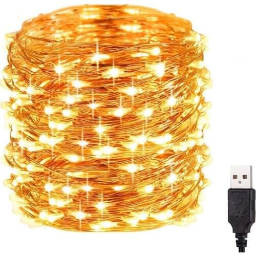 USB String Light Outdoor Fairy Light Long Life Holiday Festive Decoration Portable Safety Home Party Decorative Garland Lights