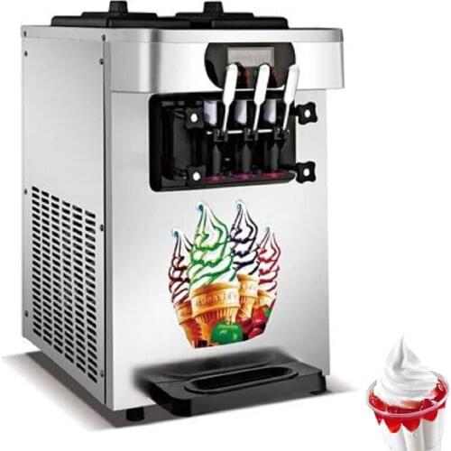 Silver Color Soft Ice Cream Machine Commercial Ice Cream Maker With R410A Refrigerant Ice Cream Making Machine