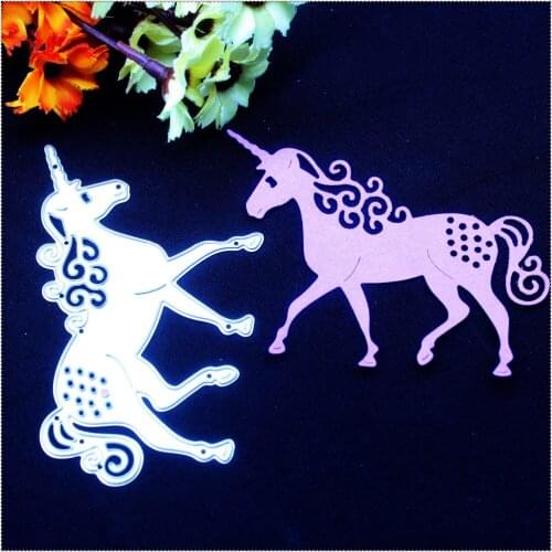 YLCD727 Unicorn Horse Metal Cutting Dies For Scrapbooking Stencils DIY Album Paper Cards Decoration Embossing Folder Die Cutter