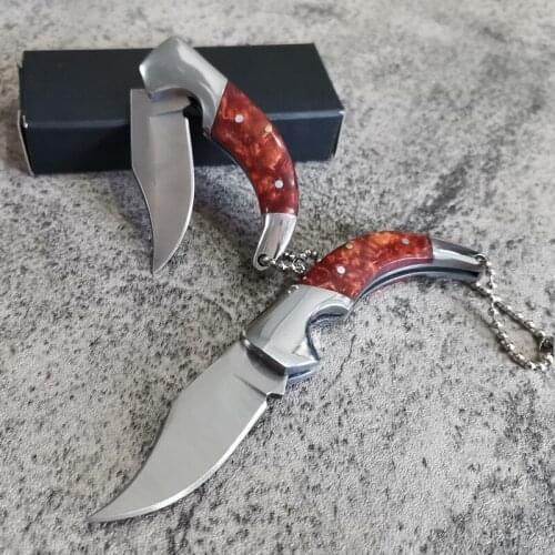 Stainless Steel Unboxing Mini Knife Sharp Portable Folding Small Blade EDC Keychain Hanging Outdoor Camping Knife Multi Tools