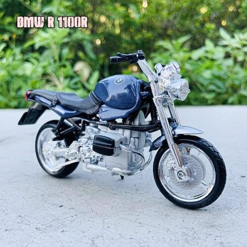 Bburago 1:18 BMW R1100 R Alloy Diecast Motorcycle Model Workable Shork-Absorber Toy For Children Gifts Toy Collection