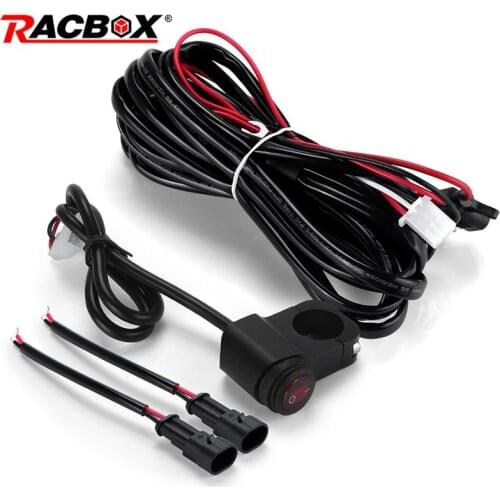 Motorcycle Fog Lights Wire Switch Harness Motorbike Headlight Spotlights Wire Cable 12V 40A Relay Kit For ATV Car Led Work Light