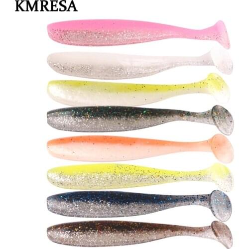 Soft lure10Pcs / lot Easy Cleaner Soft Coats 70mm / 2.4g Silicone Bait Double Color Carp Artificial Fishing Tackle Bait