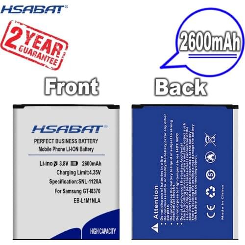 New Arrival [ HSABAT ] 2600mAh EB-L1M1NLA EB-L1M1NLU Replacement Battery for Samsung GT-I8370, GT-I8750, SCH-i930, SGH-T899M