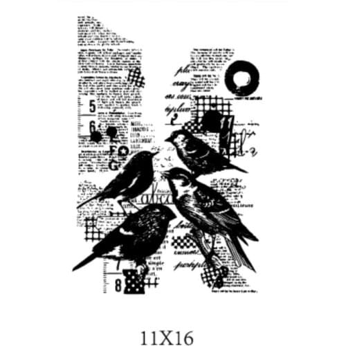 Birds Background Transparent Clear Silicone Stamp/Seal for DIY scrapbooking/photo album Decorative clear stamp sheets ST0556