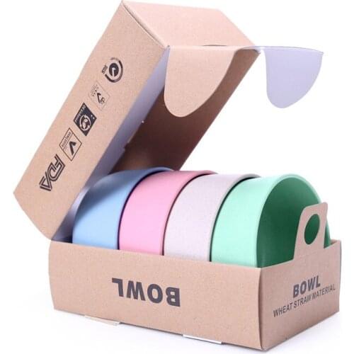 Wheat Wheat Bowl Dinner Baby Dishes Portable Fruit Plate Bowl Tableware Healthy Soup Bowl BPA Free Kitchen Container For Food