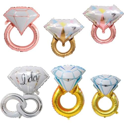 Rose Gold Diamond Ring Foil Balloon Rose Gold Bride to Be Balloon Helium Balloon Bridal Shower Wedding Engagement Decoration