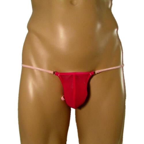 Candy Cherries Sissy Panties Sexy Mens Underwear Transparent Gay Thong Pink Band Pouch G-String Erotic Briefs Jockstrap UConvex