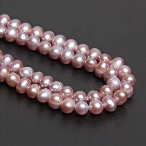 AA 100% Natural Freshwater Pink 4-5mm Pearls Oval Near Round Loose Beads for Jewelry Accessories Necklace Making DIY 14” Craft