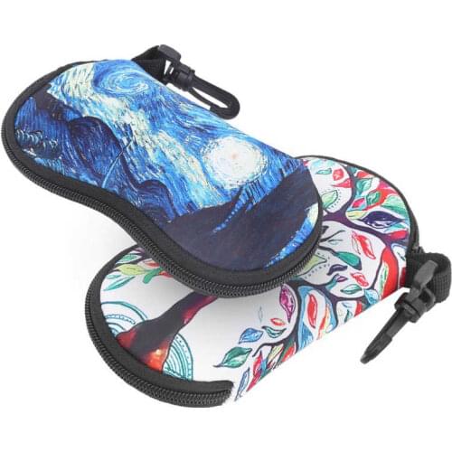 2pcs Eyewear Cases Waterproof Sunglasses Storage Bag Neoprene Glasses Zipper Pouch 18.5cm Eyeglasses Pocket Eyeglasses Organizer
