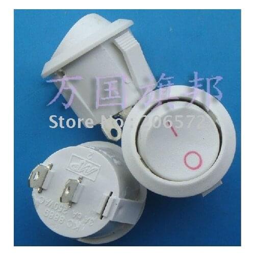 3A 250V diameter:20mm rockey Switch / circular switch white
