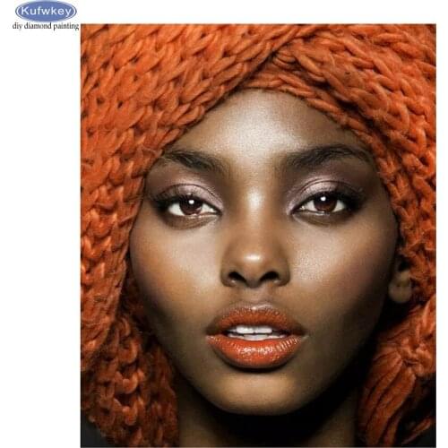 3D Diamond Embroidery sale 5D DIY Diamond Painting African women Cross Stitch kit Mosaic painting rhinestones decoration home