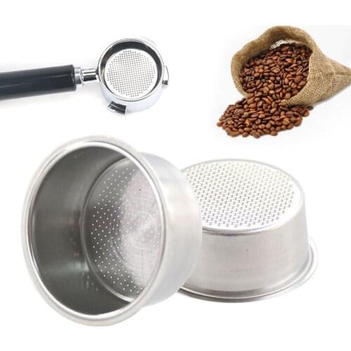 51mm Stainless Steel Porous Filter Bowl Basket Single Layer Cup Filter For Coffee Machine Reusable Household Coffee Maker Parts