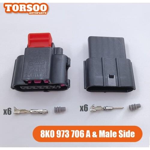 6 Way Genuine Accelerator Pedal Sesor Connector For Audi 8K0 973 706 A