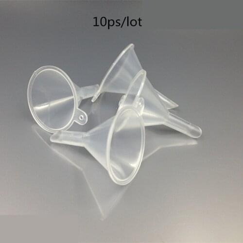 Free 10ps High Quality, Empty, Clear , Easy Filling,Plastic Funnel for Cosmetic, Perfume,shampoo,personal Care Refillable Tools