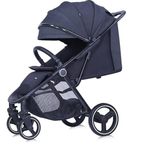 Baby Stroller High Landscape Stroller a Key Folding Armchair Box Baby Car with Mosquito Net Wheel Shock Absorption Wide-Body